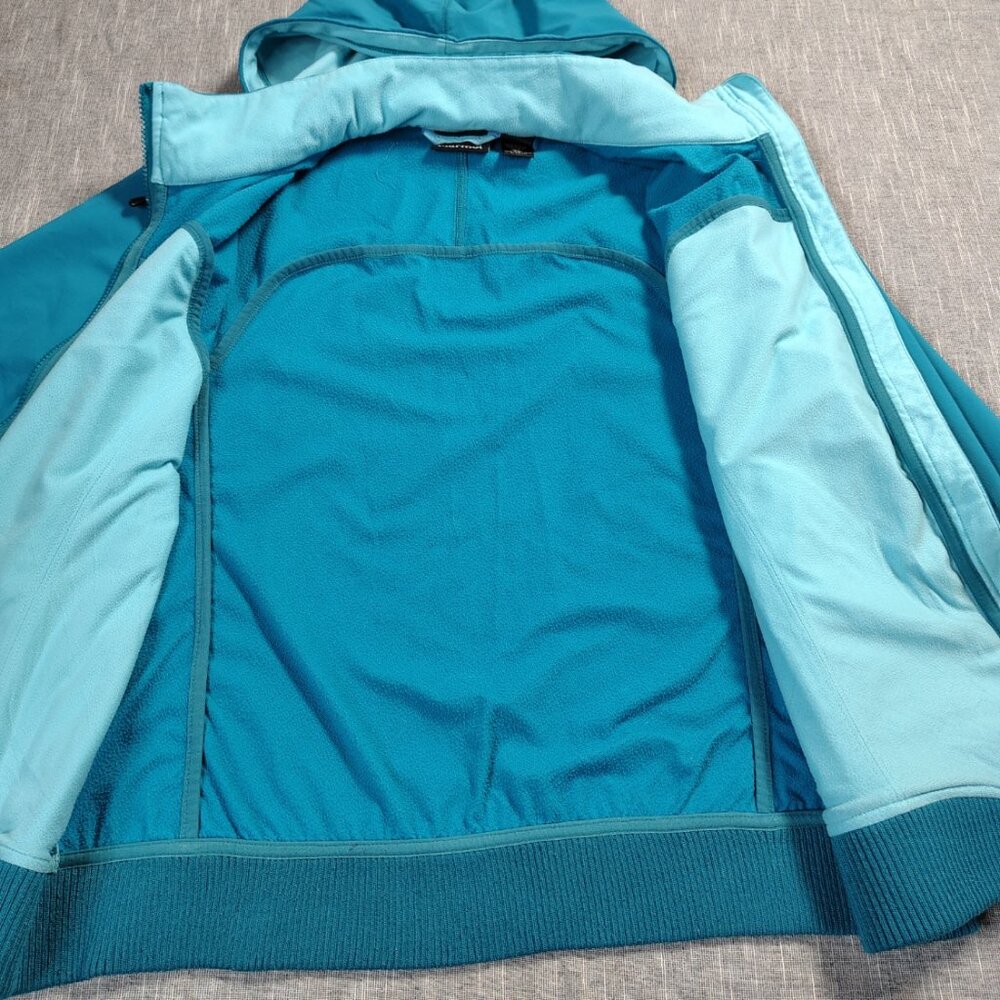 Marmot Teal Blue Hooded Bomber Jacket - Picture 9 of 14